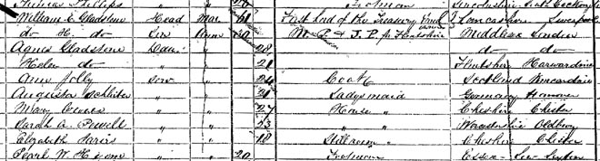 William Gladstone's Census Entry